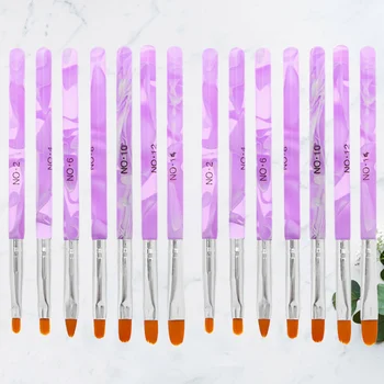 

14pcs UV Gel Nail Brush Nail Art Tips Builder Brush Nail Painting Brush Pen Set (1 Bag/2 Sets)