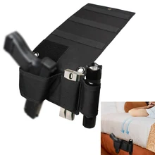 Concealed Car Seat Pistol Holster Mattress Bed Hidden Gun Case Handgun Holster with Magazine Holder Nylon IWB