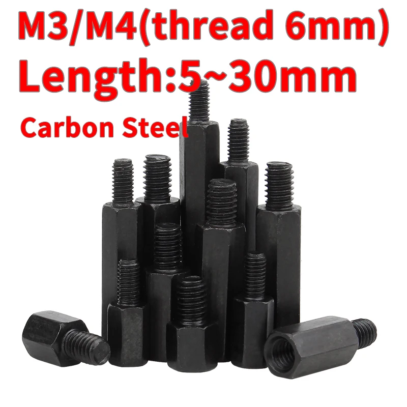 M2 M2.5 M3 M4 Black Hex Nylon Standoff Spacer Carbon Steel Motherboard Spacer M3 Aliexpress