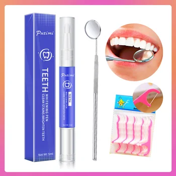 

Natural Teeth Whitening Pen Oral Care Remove Plaque Stain Tartar Yellow Tooth Cleaning Serum Dental Tools Teeth Whitener Product