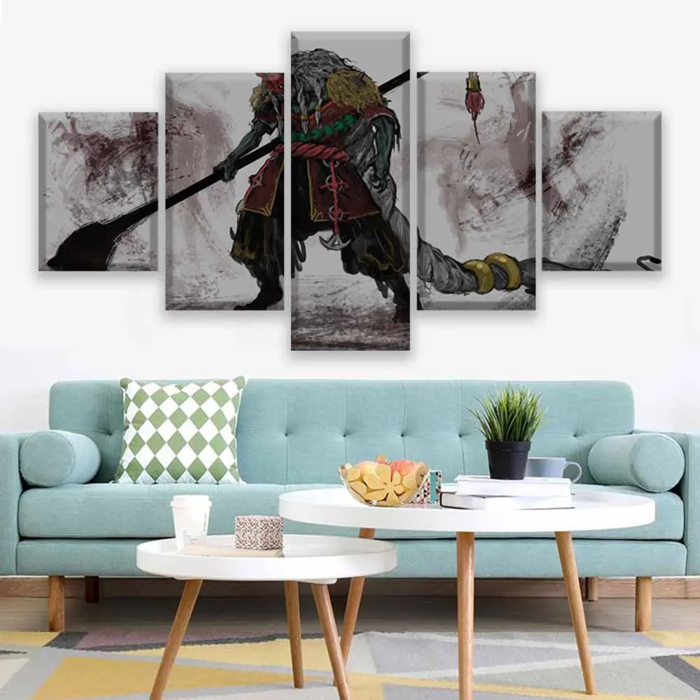 Home Decoration Prints Painting 5 Pieces DotA 2 Fire Phoenix Modern Pictures Wall Art Modular Canva