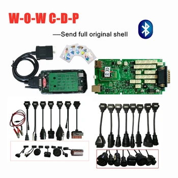 

DHL FREE +16pc car/truck cables+ Original shell Best Single green board with bluetooth v5.008 R2 keygen software obd Scanner