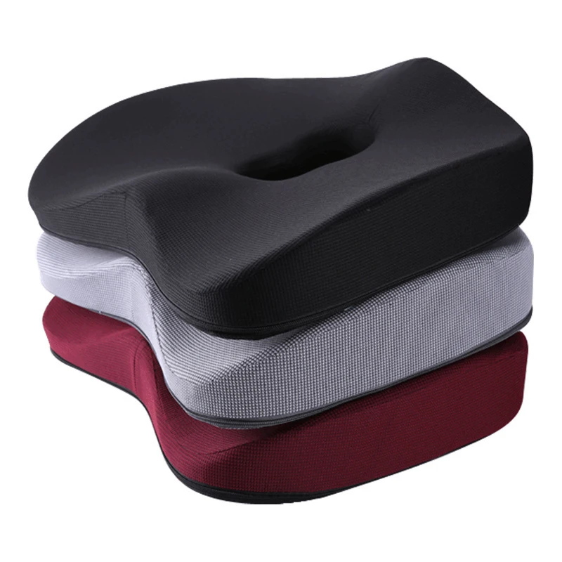 Orthopedic Memory Foam Thickned Car Seat Cushion Set Slow Rebound Office Chair Back Support Cushion Seat Support Lumbar Cushion