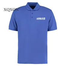 XQXON-забавные новые мужские рубашки поло с принтом Airbus летние хлопковые мужские рубашки поло High-quality Высококачественная Мужская одежда P13