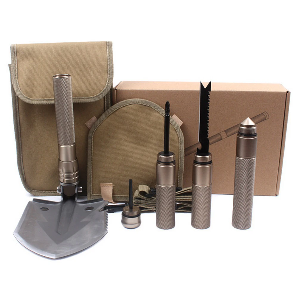 

Garden Tools Set Military Portable Folding Shovel Multifunction Stainless Steel Survival Spade Trowel Camping Cleaning Tool
