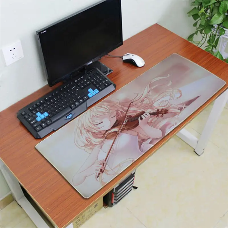 Lock Edge 30x80cm Персональный крутой модный коврик для мыши с клавиатурой в апреле, резиновый игровой коврик для мыши, Настольный коврик, резиновый компьютерный игровой коврик для мыши - Цвет: Lock Edge 30x80cm