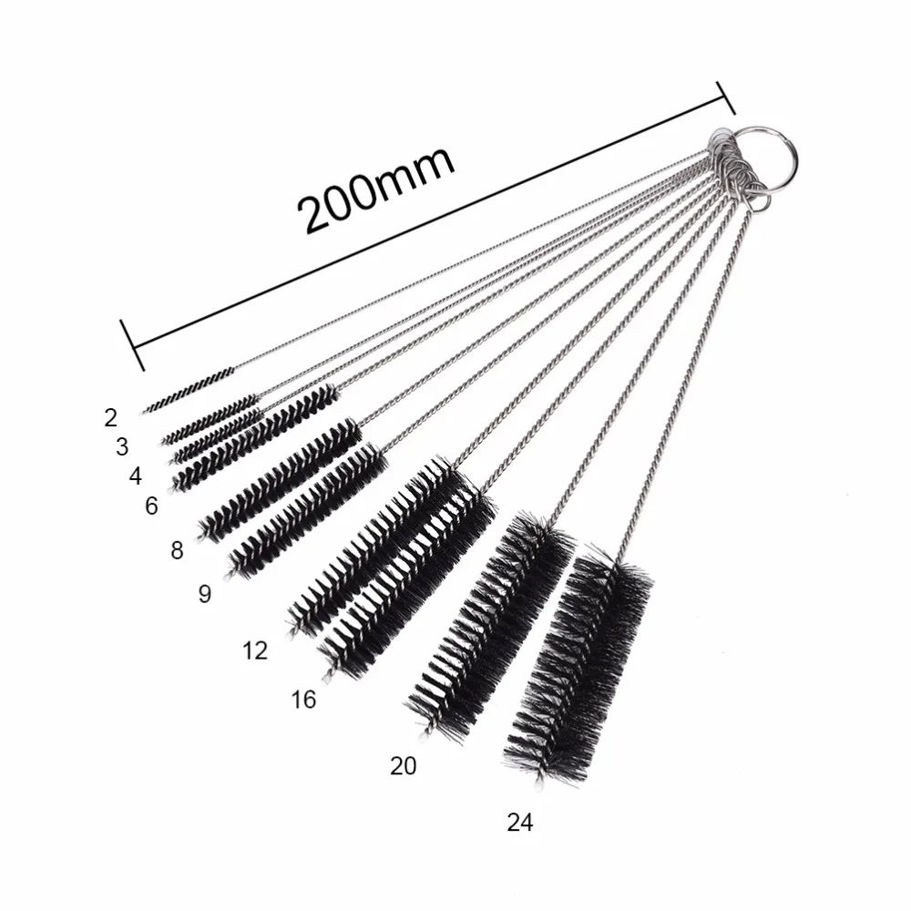 

10Pcs/set Stainless Steel Cleaning Brush For Weed Pipe Clean Glass Hookah Smoking Cachimba Pipas Fumar Feeding Bottle Brush