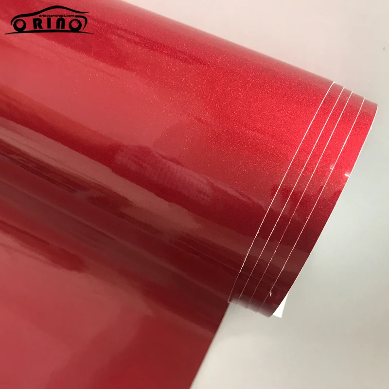 Red Glitter Diamond Vinyl Sticker Wrap-3