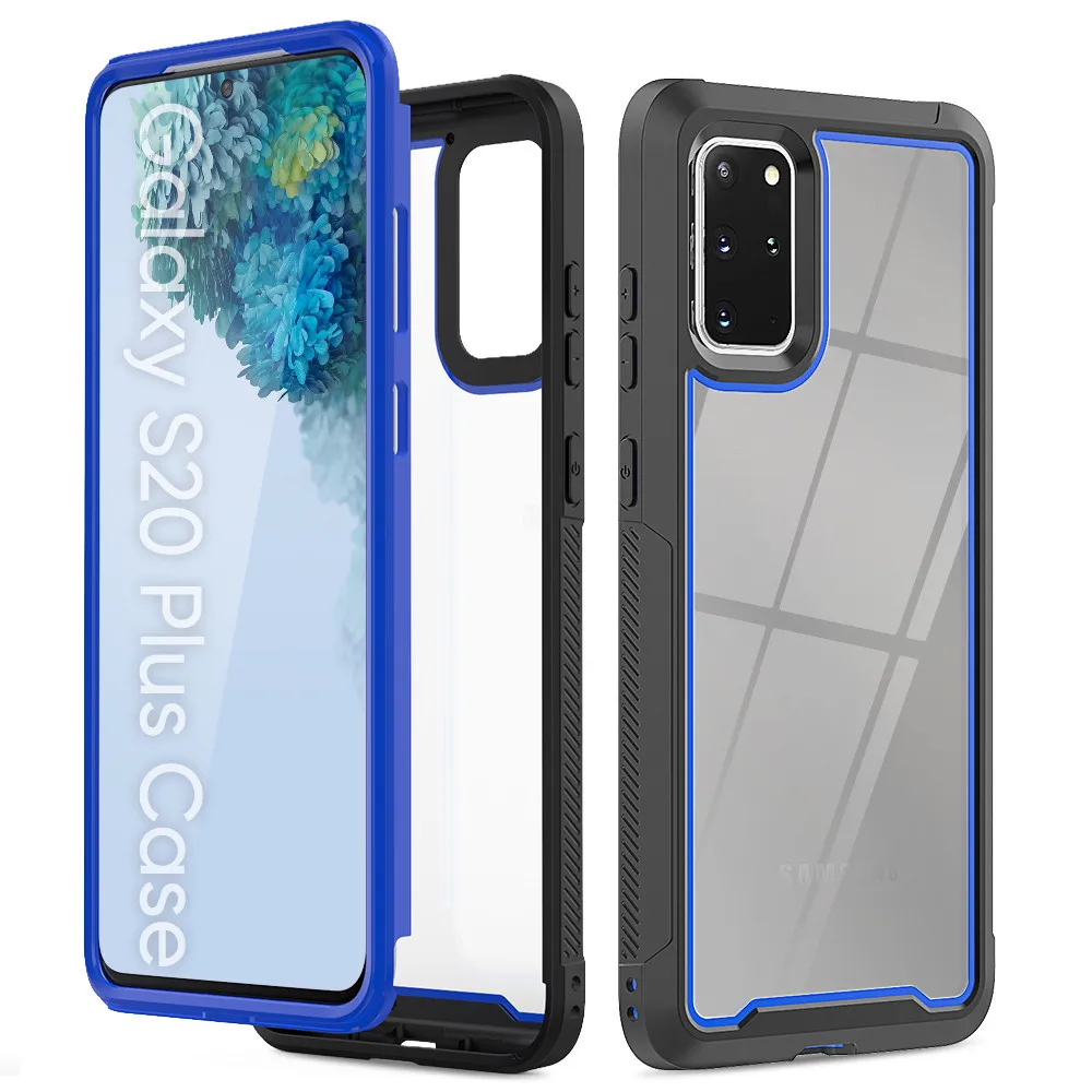 

Luxury Hybrid Armor Shockproof Case For Samsung Galaxy S20 Ultra S20 Plus Phone Cover PC+TPU Protective Case