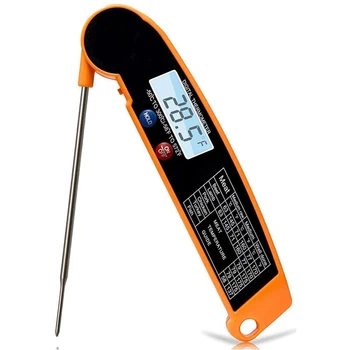 

Thermometer with Calibration. Instant Read Digital Thermometer for Kitchen, Metal Super Long Food Probe.