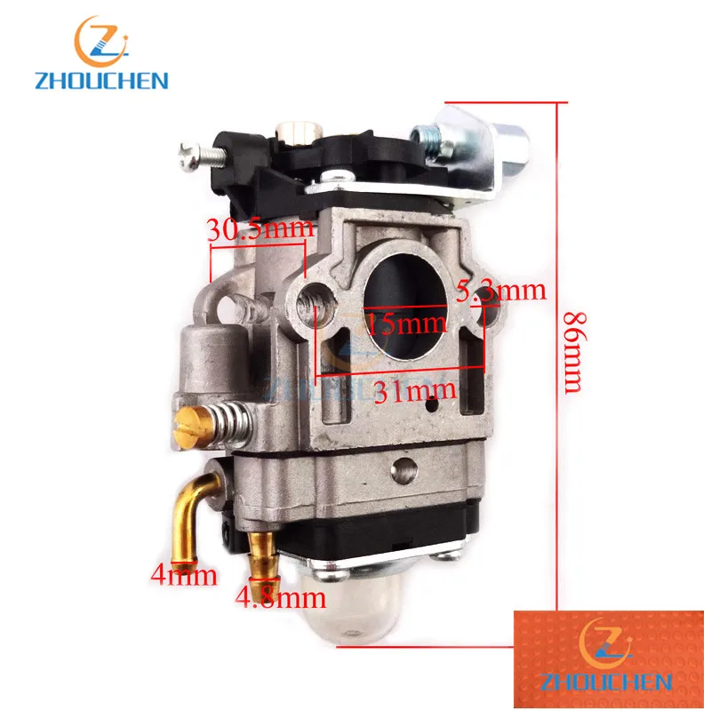 15mm Carburetor Carb For CHT230 CHT232 CHT2200 Edger Hedge Trimmer Red Max ATV Quad Motorcycle