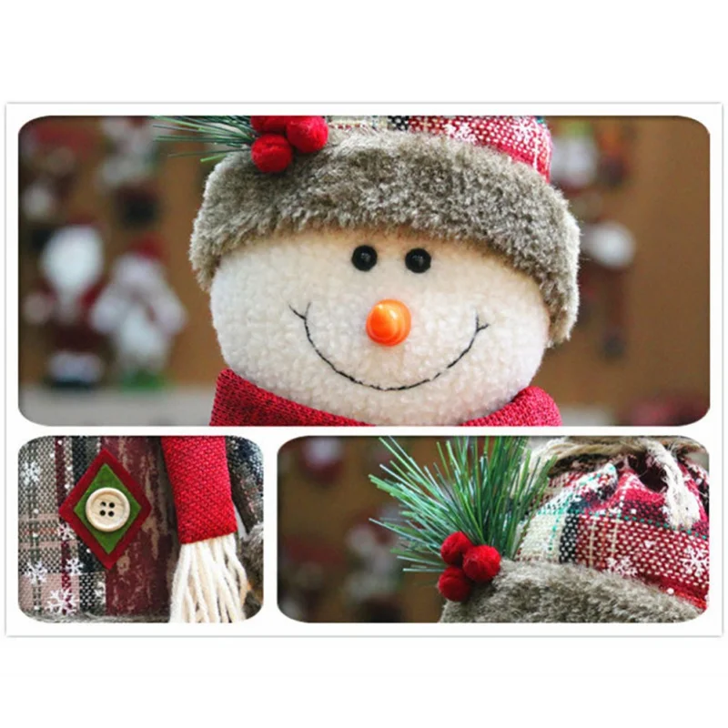 Домашнее рождественское украшение куклы Санта Клаус Лось снеговик украшение окна рождественские принадлежности