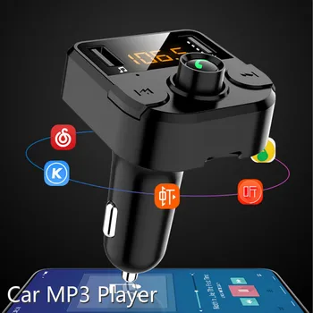 

Car Music Bluetooth 5.0 FM Transmitter MP3 Music Player With Dual USB 3.1A TF Card Quick Charger Hands-free Phone Car MP3 Player