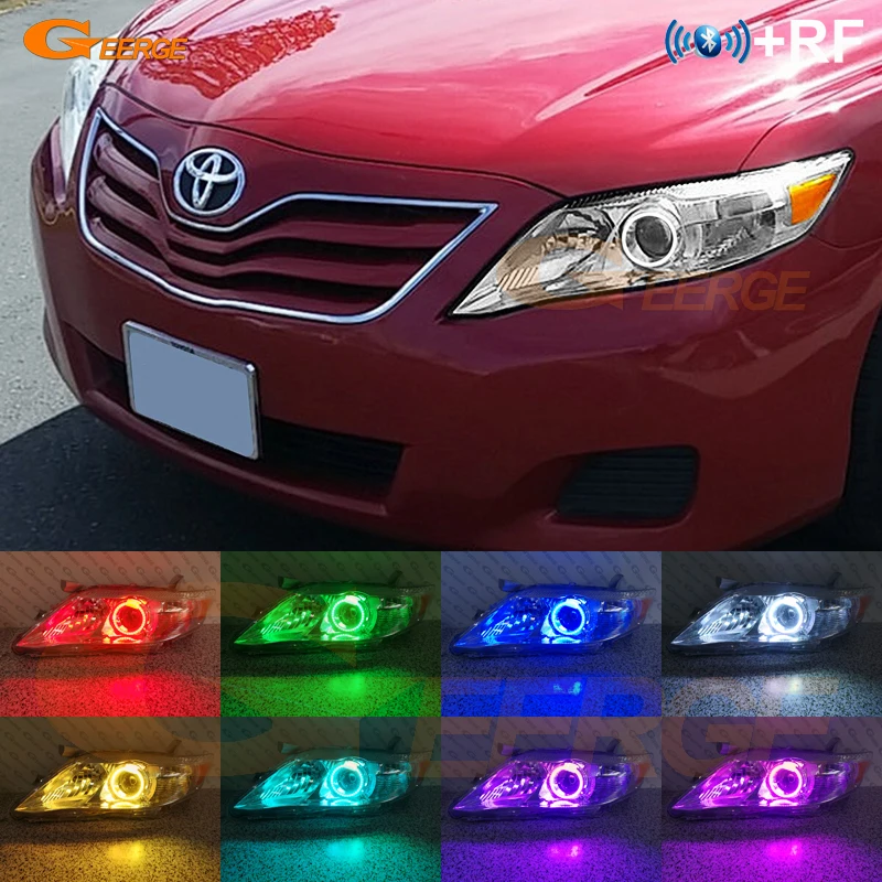 

For Toyota Camry XV40 2010 2011 (USA Built) Excellent RF Bluetooth Controller Multi-Color Ultra bright RGB LED Angel Eyes kit