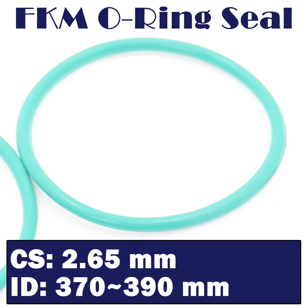 

CS2.65mm FKM Rubber Ring ID 370/375/380/385/390*2.65 mm ( 1 PC ) O-Ring Fluorine Gasket Oil seal Green ORing