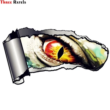 

Three Ratels FC163 Ripped Open Gash Torn Metal Design with Evil Eye Monster Looking Motif External Vinyl Car Sticker