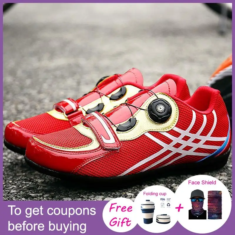 

2020 New Road Cycling Shoes Sport Bike Shoes Non Locking MTB Shoes Breathable Mesh Bicycle Riding Shoes Ciclismo Shoes