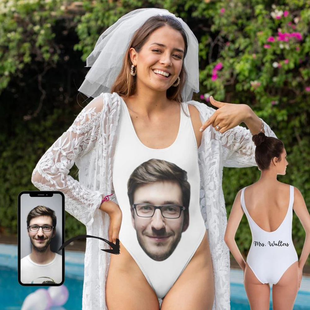 tetraedro transferir mensaje Traje de baño de despedida de soltera, bañador personalizado con foto de  cara, traje de baño personalizado, traje de baño de escuadrón de novia,  traje de baño de una pieza, trajes divertidos|Bodis| -