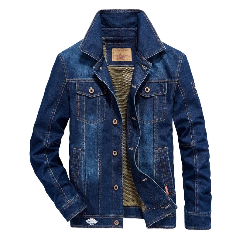 

Cross Border 2019 New Style Cotton Denim Jacket Breathable Jacket Long Sleeve Washing Jacket Manufacturers Direct Selling Factor