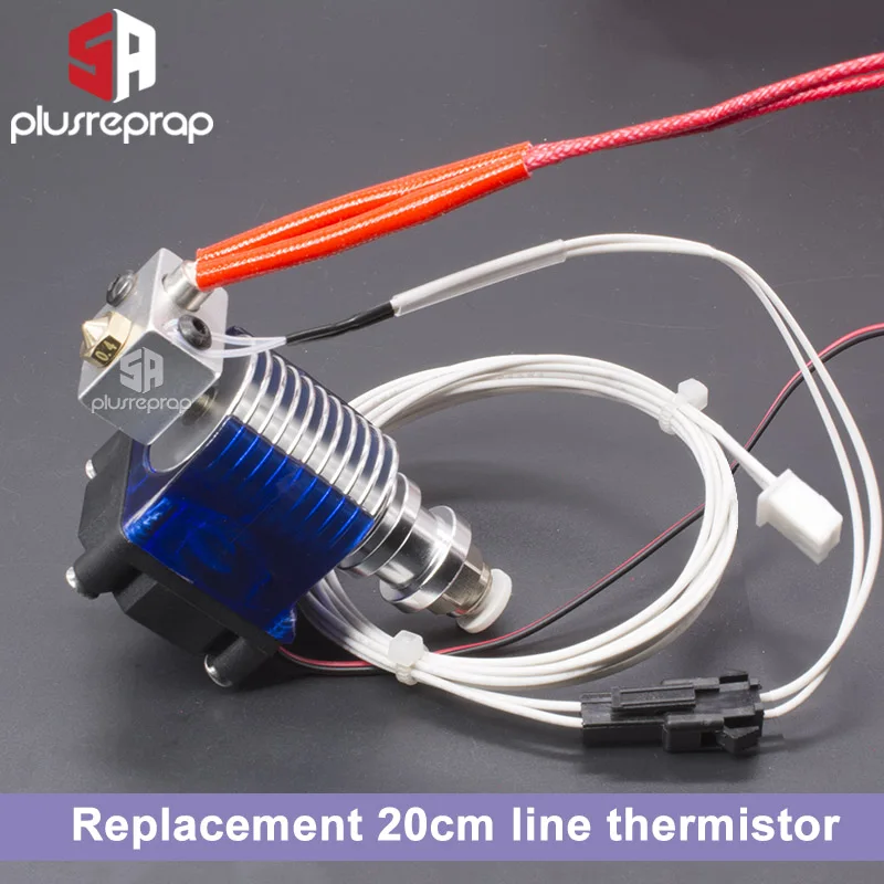 Segmented 20cm line V6 j-головка 24 В все металлические Hotend Уэйд или Боуден экструдер нагреватель термистор вентилятор сопла теплоотвод для 1,75/3 мм 3d принтер Часть - Цвет: Segmented 20cm line