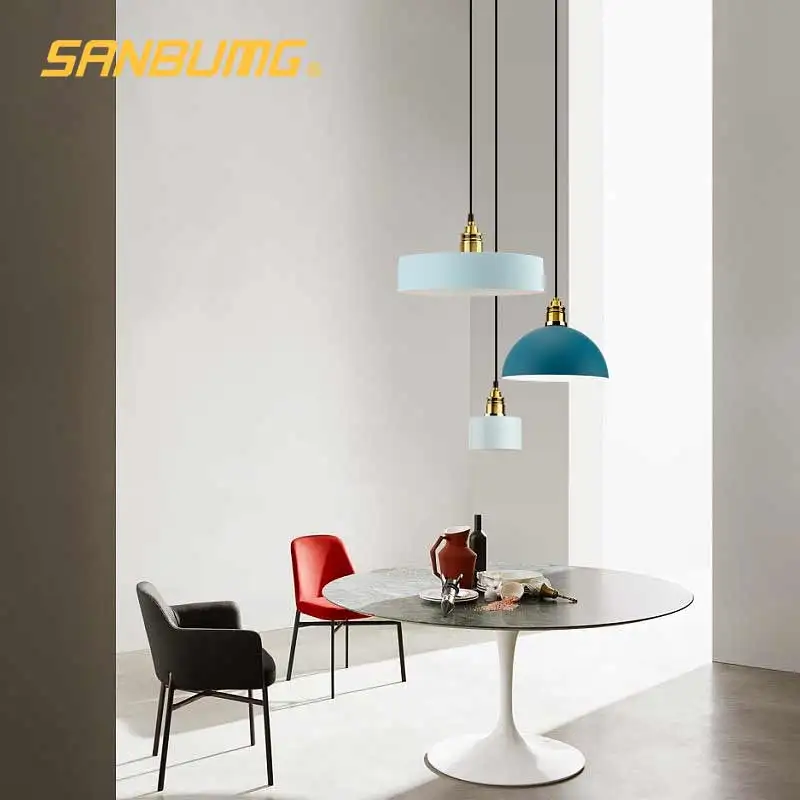 Nordic Pendant Lights minimalist bedroom bedside Lamp single head living room creative lighting Copper plated lamp | Освещение