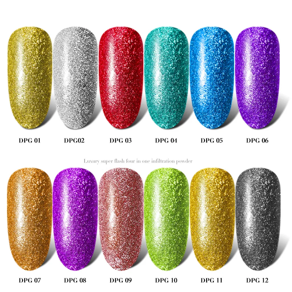 10 мл мерцающий погружающийся порошок акриловая Пыль для ногтей голографическая жемчужная оболочка Звездные блестящие, дизайн ногтей полимерное украшение без лампы# f