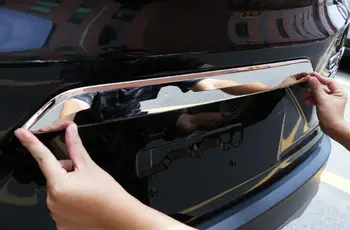 

1 Set Stainless Steel For Honda CRV 2017 Car Trunk Trim Strip Cover Exterior Rear Tail Box Decorative Sequin Car Styling
