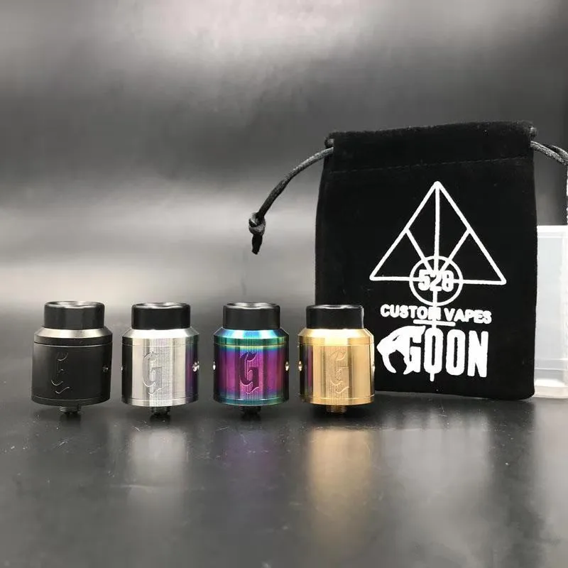 

Clearance 528 GOON 25 RDA Atomizers tank 510 thread for mechanical mod E-cigarette 25mm RDA Wide Bore Drip Tip vape vs goon 1.5