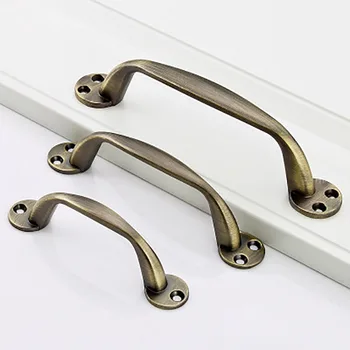 Antique Metal Door Handles Bronze Drawer Pulls Modern Kitchen Cabinet Handles and Knobs Furniture Handles Hardware Fittings