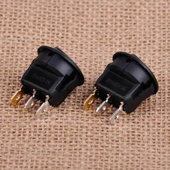 

20A 12V waterproof spst switch LED Dot Light Car Boat SPST ON/OFF Rocker Switch Round X4T5