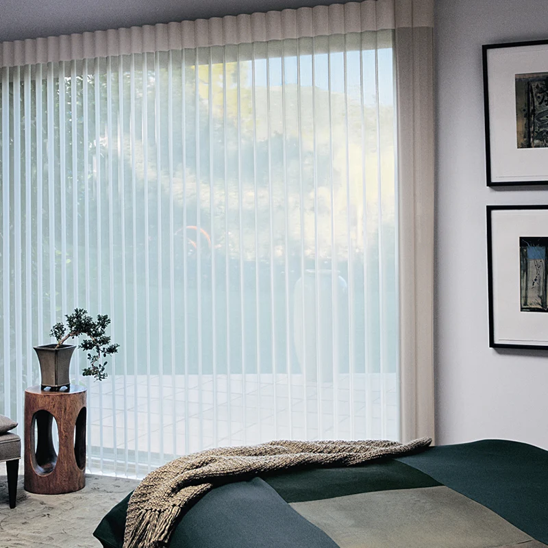 Home Decorative Wholesale Custom Polyester Modern Vertical Blind Door Vinyl Vertical Shade Blind
