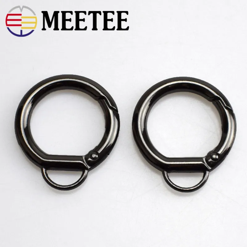 5/10 шт. Meetee 24 мм металлическая пружина уплотнительное кольцо пряжки открывающийся брелок мешок ремень цепочка для собак в виде спускового зажим пусковое устройство аксессуары для ручной работы