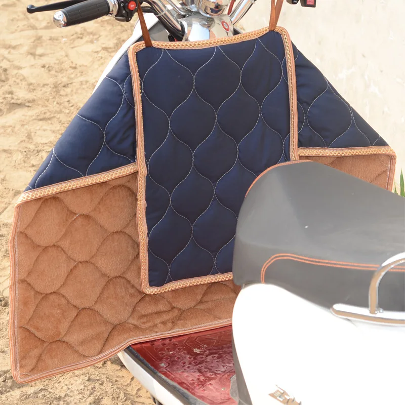 

Split Type Warm Quilt E-Bike Windshield PU Leather Thick Motorcycle plus Velvet General-for Both Men And Women Electromobile Win