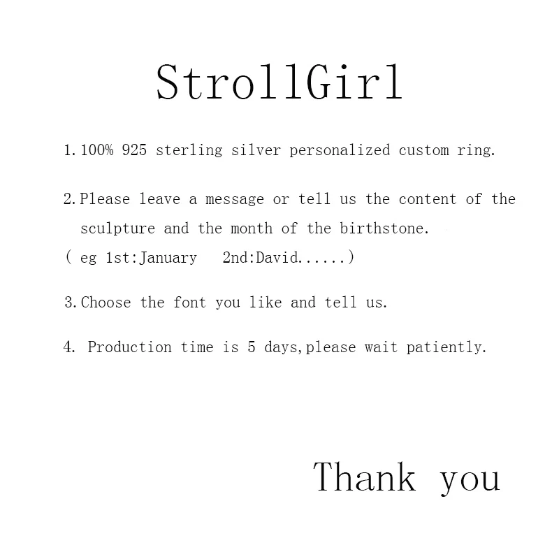 StrollGirl, 925 пробы, серебряное, персонализированное, для любви, двойные камни по месяцу рождения, обручальные кольца, кольцо для помолвки, кольцо для нее с гравировкой имени