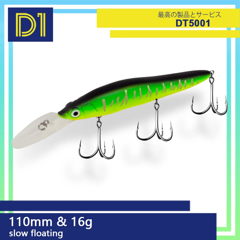 D1 Big lip Fishing Lure Vision 110mm 16g Floating Minnow for pike isca artificial Hard Baits BASS Wobblers | Спорт и развлечения
