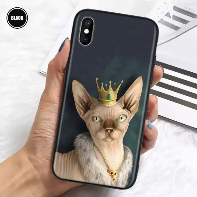 Lavaza Sphynx Sphinx Cat Silicone Case Coque For iPhone 11 Pro Max 12 Mini 13 X XS XR 7 8 6 6S Plus 5 SE Phone Shell Cover Funda PAB052-10
