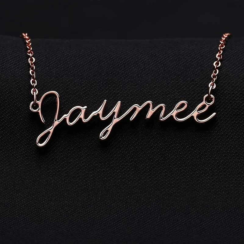 Персонализированные курсивные ожерелья с шрифтом для женщин чокер именем на