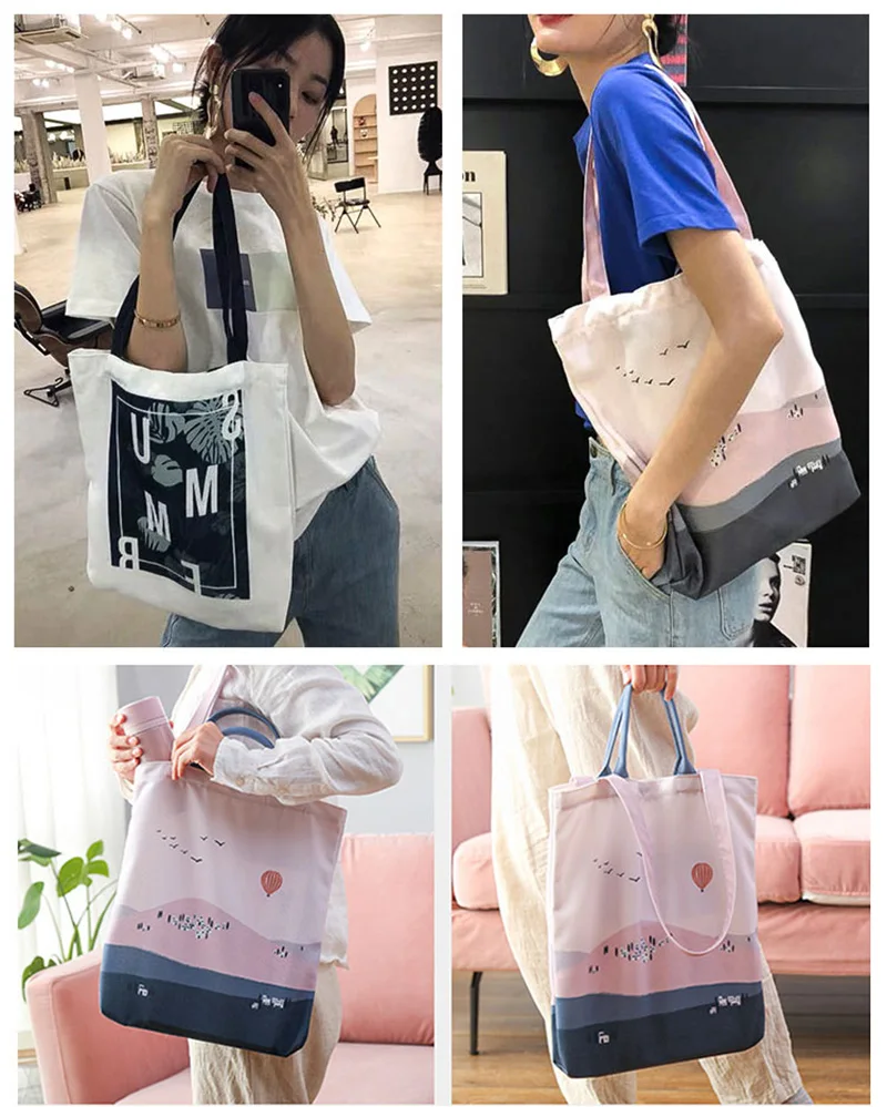 Canvas zipper students go to work large-capacity canvas bag shopping bag women's single shoulder slant canvas bag men