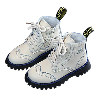 

Kids Shoes girls PU Leather Lace Up Vintage High Children Sneakers girl Baby Shoes Sport Autumn Winter Children Shoes 2Colors