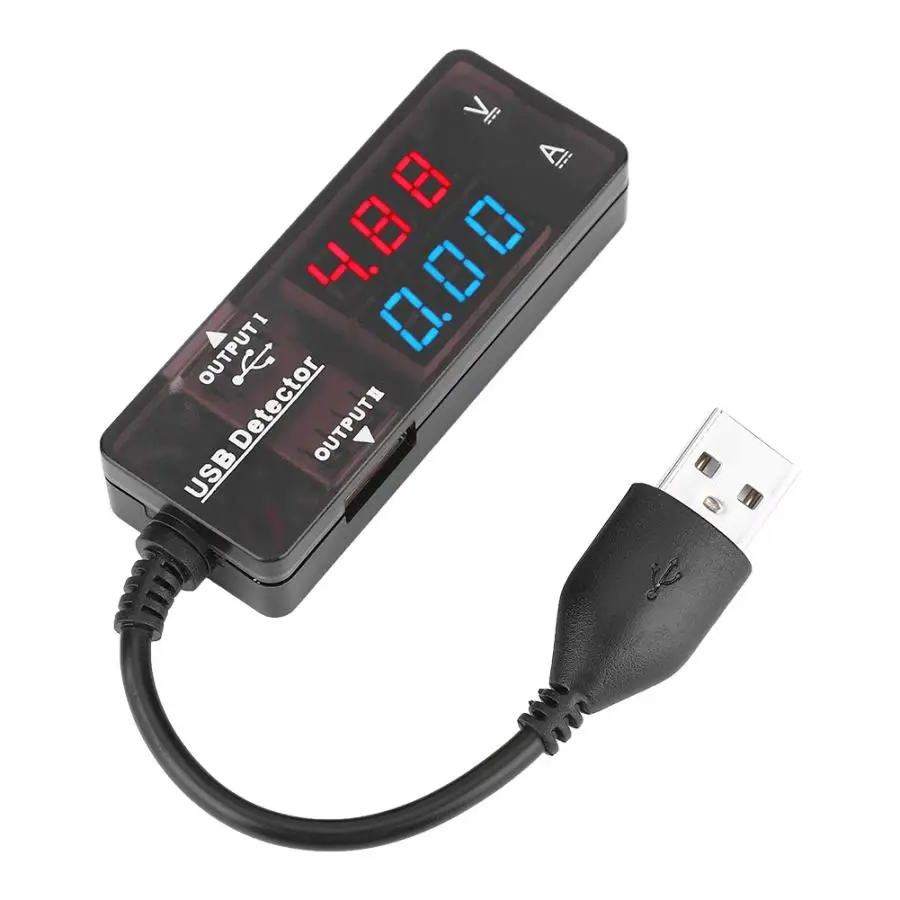 YB26VA двойной Дисплей USB Вольтметр Амперметр Voltahe измеритель тока, для батареи Ёмкость тестер