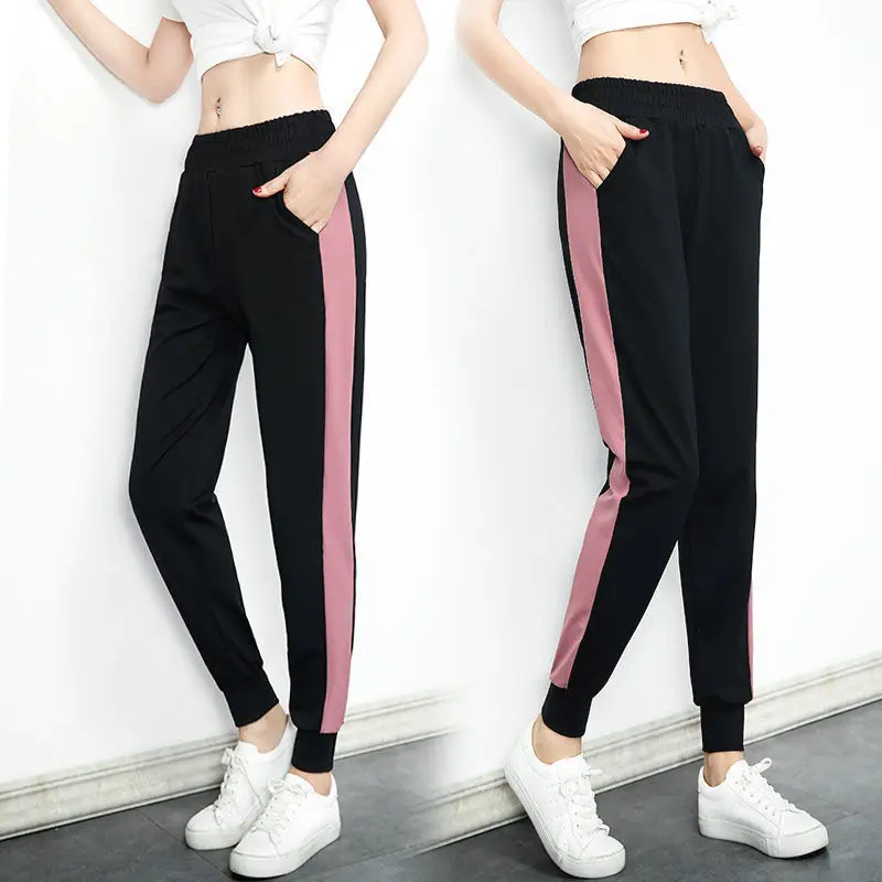 Sports pants female summer students Korean version of loose toe size slimming fast dry running lady fitness Harlan |