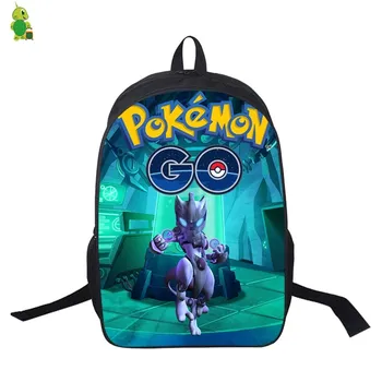 

Pokemon GO Mewtwo Backpack Mochila School Bags for Teenage Girls Boys Cartoon Laptop Backpack Women Men Travel Shoulder Bags