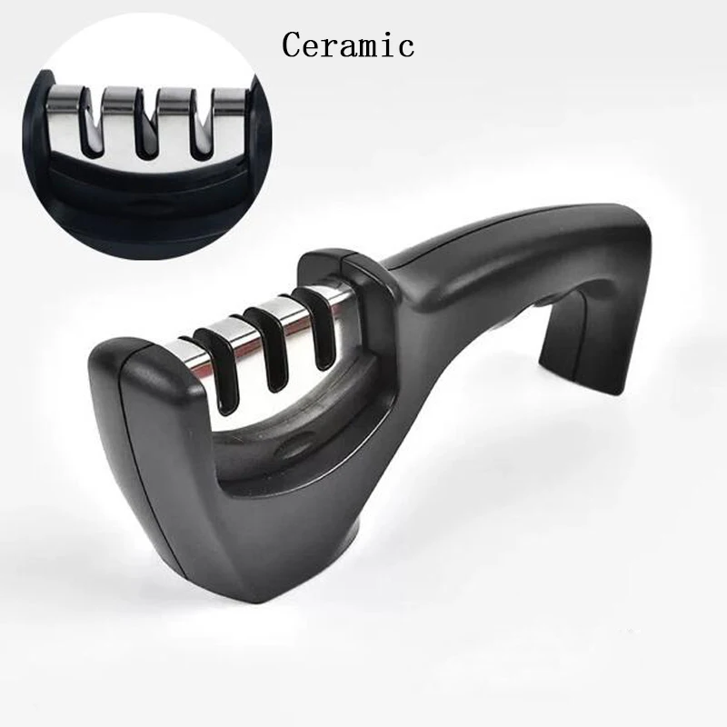 Professional 3 Stages Knife Sharpener Kitchen Sharpening Stone Grinder knives Whetstone Tungsten Diamond Ceramic Sharpener Tool