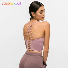 Colorvalue 2,0 Версия для тренажерного зала беговые кроп Топы женские мягкие нейлон для фитнеса, йоги и занятий спортом Бюстгальтеры Топы анти-пот мягкие тренировочные бюстгальтеры