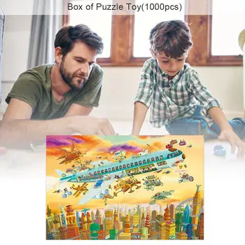 

1000PCS Jigsaw Puzzles Non-toxic Decorative Brain Vitality Improving Pressure Relieving Educational Puzzle Toy For Adults