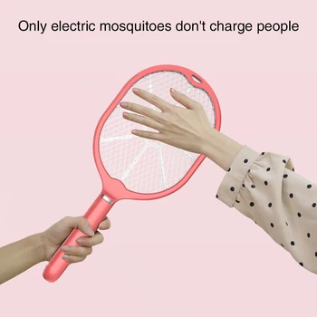 

3 Layers Strong Voltage Safety Handheld Mosquito Killer USB Charging With LED Light Fly Swatter Desktop Easy Operate Living Room