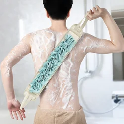 Double Sided Bath Towel Body Scrub Exfoliating Scrubber Strap Long Handle Dead Skin Remover Back Cleaning Brush  Bathroom Tool