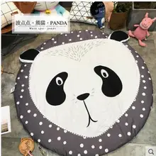 Коралловый бархатный Коврик для пола, круглый ковер для детской спальни, гостиной, игровой палатки, ковер с рисунком фламинго, кактуса, ковры CF