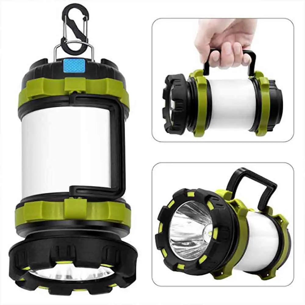 

LED Camping Light USB Rechargeable Flashlight Dimmable Spotlight Work Light Waterproof Searchlight Emergency Torch