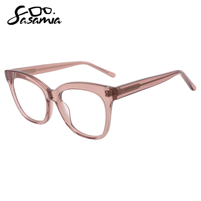 

SASAMIA Eyeglasses for Female Spectacles Frames Optic Prescription Clear Lens Transparent Glasses Square Woman Goggles Frames